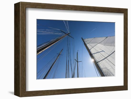 USA, Massachusetts, Cape Ann, Gloucester, schooner sails-Walter Bibikow-Framed Photographic Print