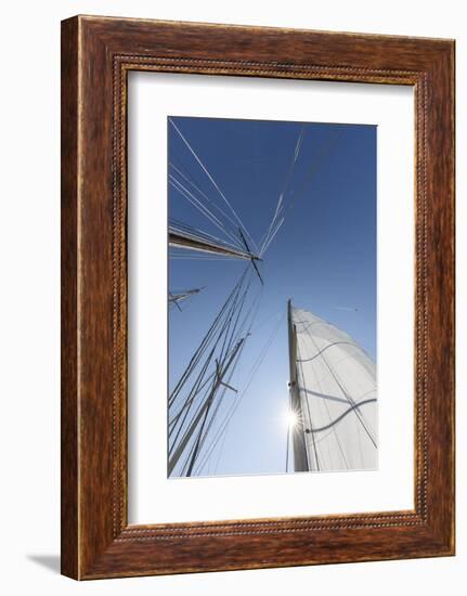 USA, Massachusetts, Cape Ann, Gloucester, schooner sails-Walter Bibikow-Framed Photographic Print