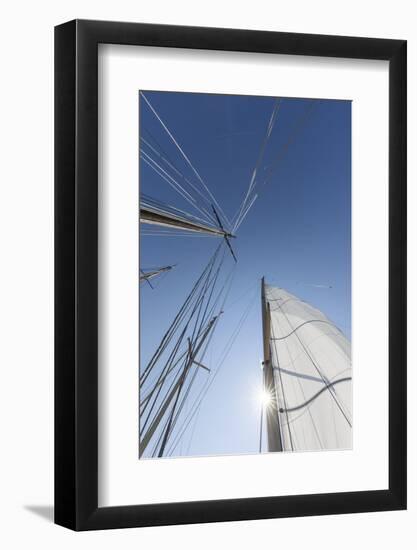 USA, Massachusetts, Cape Ann, Gloucester, schooner sails-Walter Bibikow-Framed Photographic Print