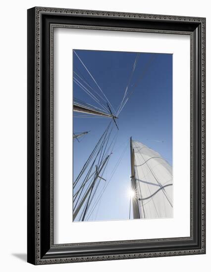 USA, Massachusetts, Cape Ann, Gloucester, schooner sails-Walter Bibikow-Framed Photographic Print