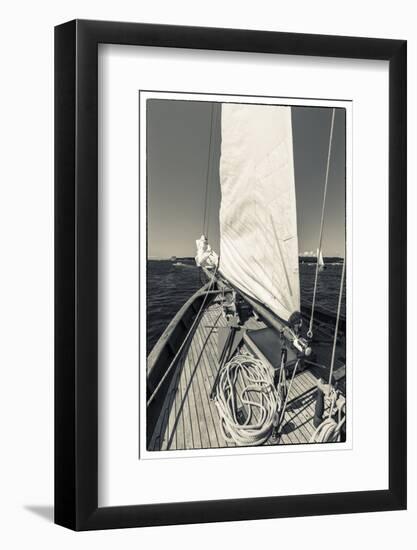 USA, Massachusetts, Cape Ann, Gloucester, schooner sails-Walter Bibikow-Framed Photographic Print