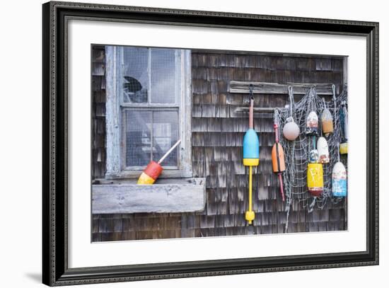 USA, Massachusetts, Cape Ann, Rockport, Lobster Buoys-Walter Bibikow-Framed Photographic Print