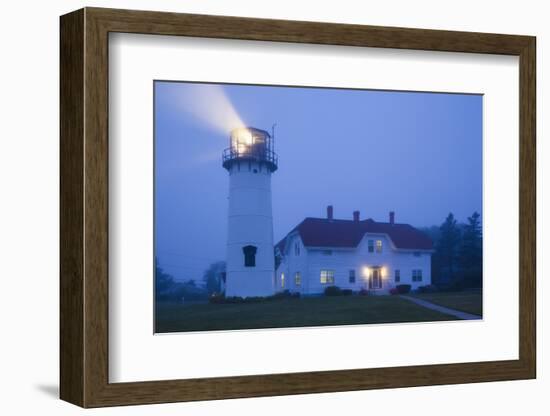 USA, Massachusetts, Cape Cod, Chatham, Chatham Lighthouse in the Fog-Walter Bibikow-Framed Photographic Print