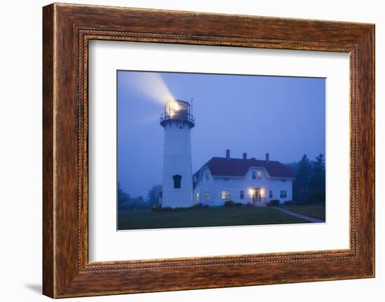 USA, Massachusetts, Cape Cod, Chatham, Chatham Lighthouse in the Fog-Walter Bibikow-Framed Photographic Print