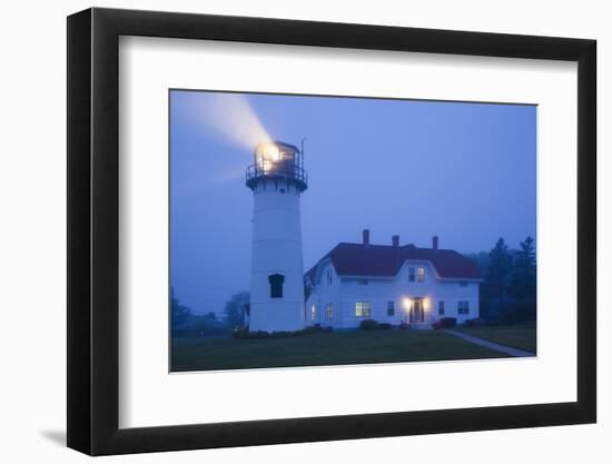 USA, Massachusetts, Cape Cod, Chatham, Chatham Lighthouse in the Fog-Walter Bibikow-Framed Photographic Print