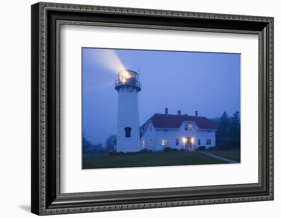 USA, Massachusetts, Cape Cod, Chatham, Chatham Lighthouse in the Fog-Walter Bibikow-Framed Photographic Print