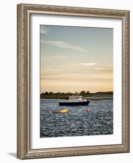 USA, Massachusetts, Cape Cod, Chatham, Fishing boat moored in Chatham Harbor-Ann Collins-Framed Photographic Print