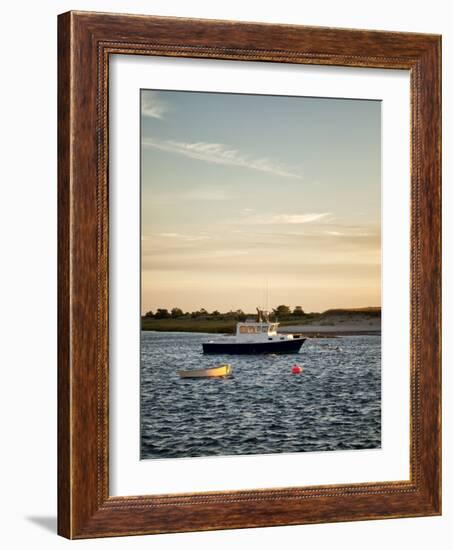 USA, Massachusetts, Cape Cod, Chatham, Fishing boat moored in Chatham Harbor-Ann Collins-Framed Photographic Print