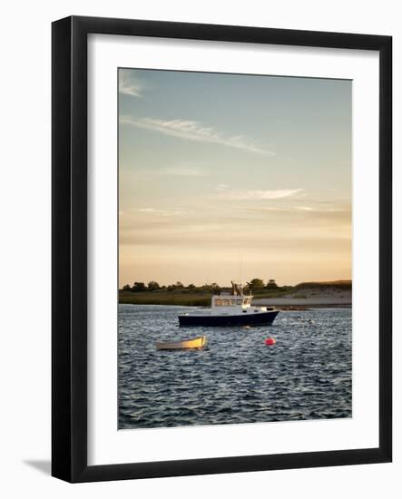 USA, Massachusetts, Cape Cod, Chatham, Fishing boat moored in Chatham Harbor-Ann Collins-Framed Photographic Print