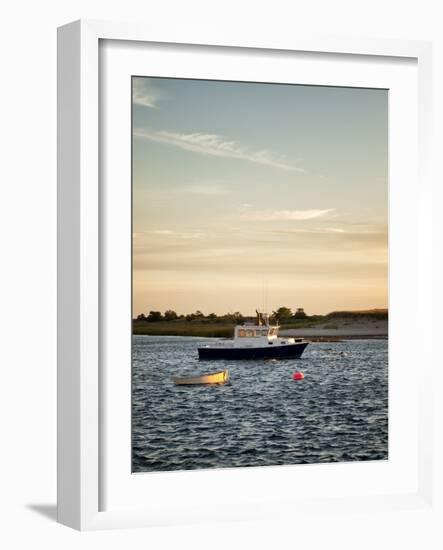 USA, Massachusetts, Cape Cod, Chatham, Fishing boat moored in Chatham Harbor-Ann Collins-Framed Photographic Print