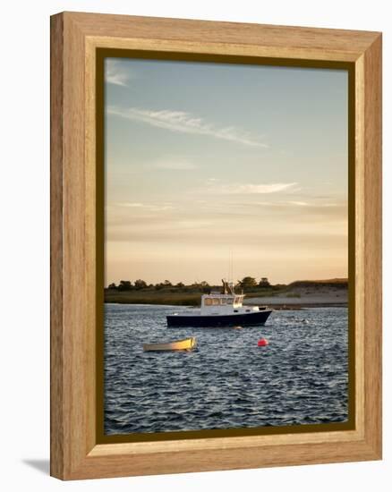USA, Massachusetts, Cape Cod, Chatham, Fishing boat moored in Chatham Harbor-Ann Collins-Framed Premier Image Canvas
