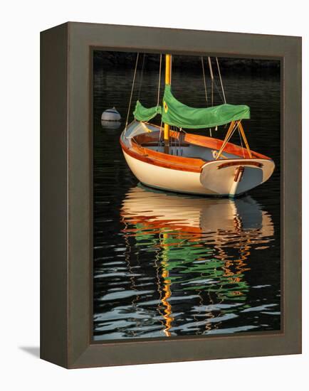 USA, Massachusetts, Cape Cod, Moored sailboat-Ann Collins-Framed Premier Image Canvas