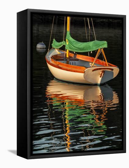 USA, Massachusetts, Cape Cod, Moored sailboat-Ann Collins-Framed Premier Image Canvas