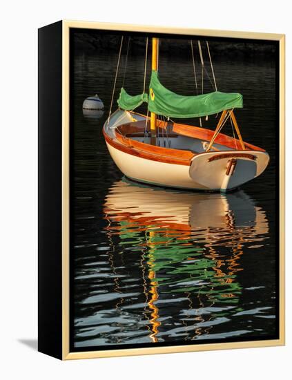 USA, Massachusetts, Cape Cod, Moored sailboat-Ann Collins-Framed Premier Image Canvas