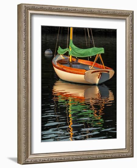 USA, Massachusetts, Cape Cod, Moored sailboat-Ann Collins-Framed Photographic Print