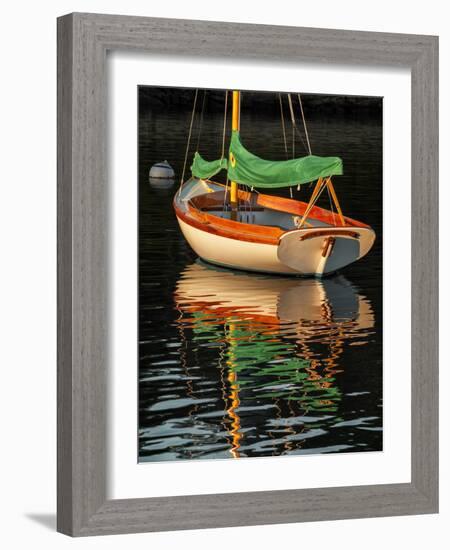 USA, Massachusetts, Cape Cod, Moored sailboat-Ann Collins-Framed Photographic Print