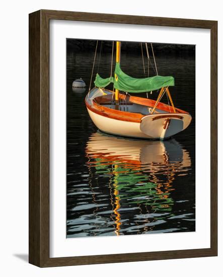 USA, Massachusetts, Cape Cod, Moored sailboat-Ann Collins-Framed Photographic Print