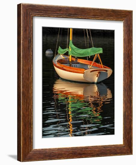 USA, Massachusetts, Cape Cod, Moored sailboat-Ann Collins-Framed Photographic Print