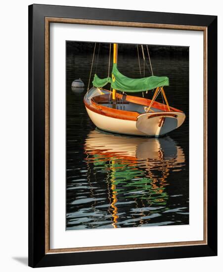 USA, Massachusetts, Cape Cod, Moored sailboat-Ann Collins-Framed Photographic Print