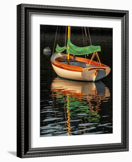 USA, Massachusetts, Cape Cod, Moored sailboat-Ann Collins-Framed Photographic Print