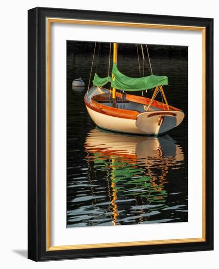 USA, Massachusetts, Cape Cod, Moored sailboat-Ann Collins-Framed Photographic Print