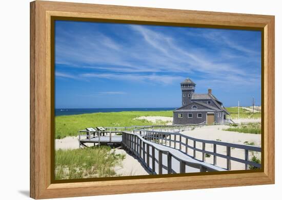 USA, Massachusetts, Cape Cod, Provincetown, Race Point Beach, Old Harbor Life-Saving Station-Walter Bibikow-Framed Premier Image Canvas