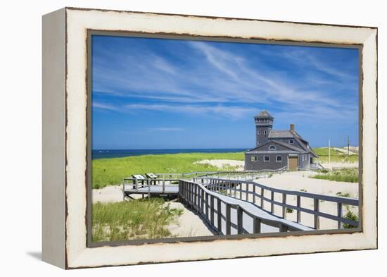 USA, Massachusetts, Cape Cod, Provincetown, Race Point Beach, Old Harbor Life-Saving Station-Walter Bibikow-Framed Premier Image Canvas