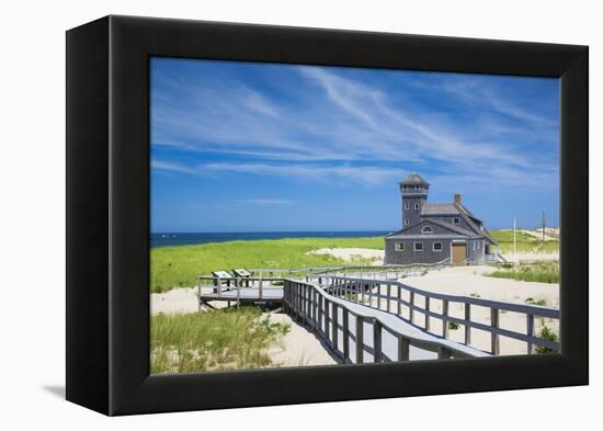 USA, Massachusetts, Cape Cod, Provincetown, Race Point Beach, Old Harbor Life-Saving Station-Walter Bibikow-Framed Premier Image Canvas