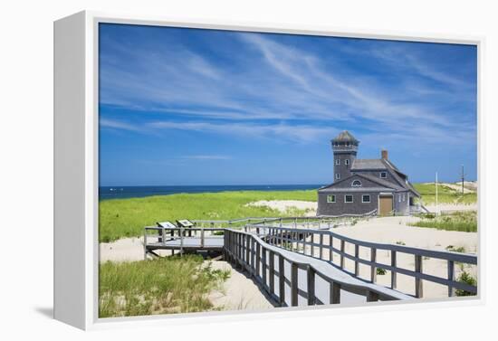 USA, Massachusetts, Cape Cod, Provincetown, Race Point Beach, Old Harbor Life-Saving Station-Walter Bibikow-Framed Premier Image Canvas