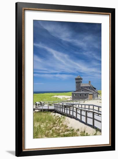 USA, Massachusetts, Cape Cod, Provincetown, Race Point Beach, Old Harbor Life-Saving Station-Walter Bibikow-Framed Photographic Print