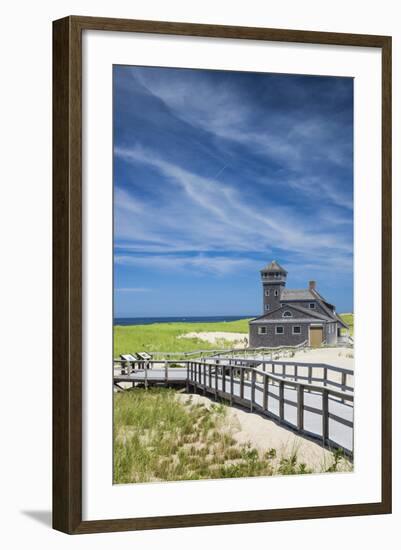 USA, Massachusetts, Cape Cod, Provincetown, Race Point Beach, Old Harbor Life-Saving Station-Walter Bibikow-Framed Photographic Print