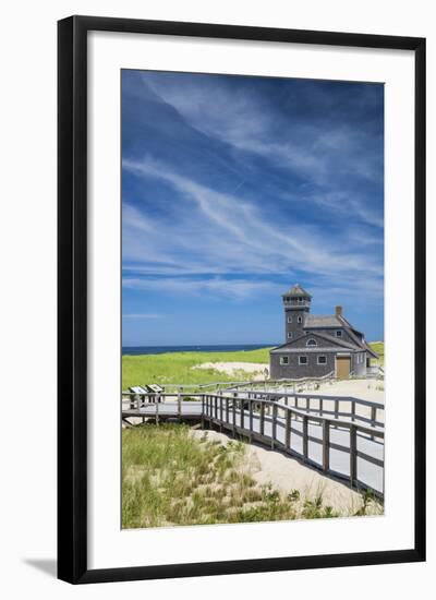 USA, Massachusetts, Cape Cod, Provincetown, Race Point Beach, Old Harbor Life-Saving Station-Walter Bibikow-Framed Photographic Print