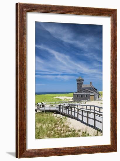 USA, Massachusetts, Cape Cod, Provincetown, Race Point Beach, Old Harbor Life-Saving Station-Walter Bibikow-Framed Photographic Print