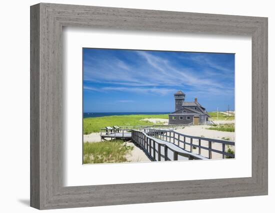 USA, Massachusetts, Cape Cod, Provincetown, Race Point Beach, Old Harbor Life-Saving Station-Walter Bibikow-Framed Photographic Print