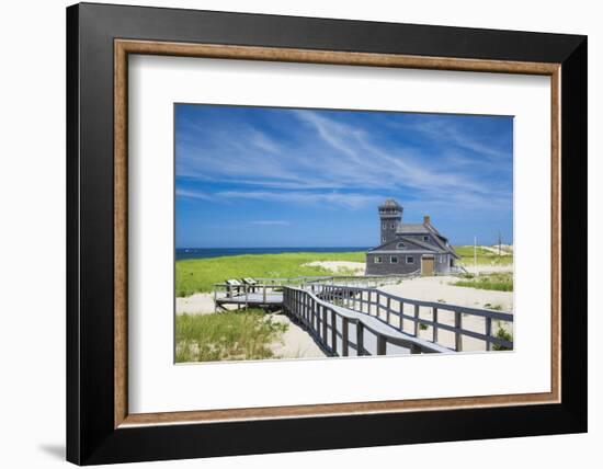 USA, Massachusetts, Cape Cod, Provincetown, Race Point Beach, Old Harbor Life-Saving Station-Walter Bibikow-Framed Photographic Print