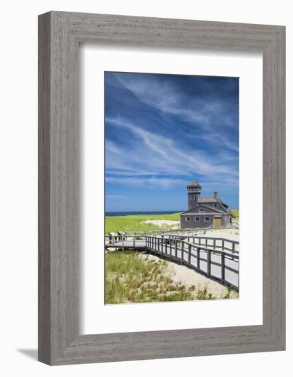 USA, Massachusetts, Cape Cod, Provincetown, Race Point Beach, Old Harbor Life-Saving Station-Walter Bibikow-Framed Photographic Print