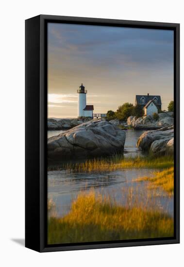 USA, Massachusetts, Gloucester, Annisquam, Annisquam Lighhouse-Walter Bibikow-Framed Premier Image Canvas