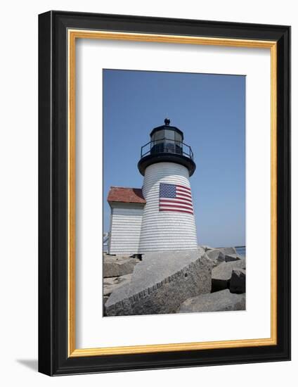 USA, Massachusetts, Nantucket. Brant Point lighthouse.-Cindy Miller Hopkins-Framed Photographic Print