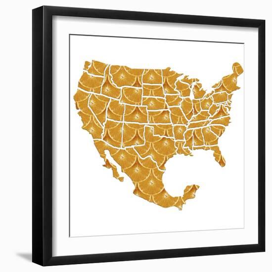 USA-Mexico Diet, Conceptual Artwork-Victor Habbick-Framed Premium Photographic Print