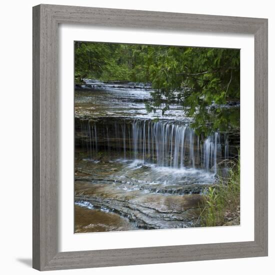 USA, Michigan. Au Train Falls in upper Michigan.-Anna Miller-Framed Photographic Print