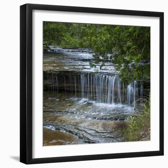 USA, Michigan. Au Train Falls in upper Michigan.-Anna Miller-Framed Photographic Print