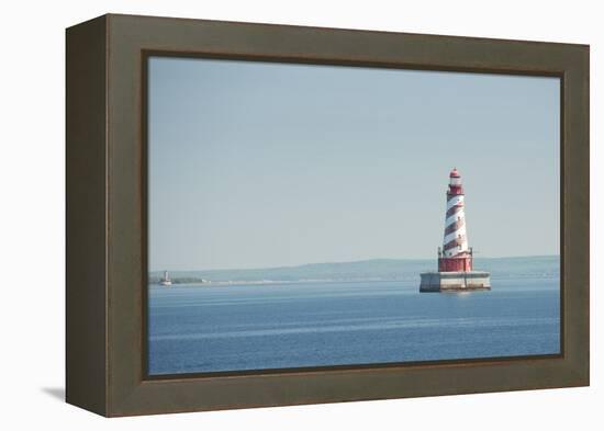 USA, Michigan, Great Lakes, Lake Michigan, White Shoal Lighthouse.-Cindy Miller Hopkins-Framed Premier Image Canvas