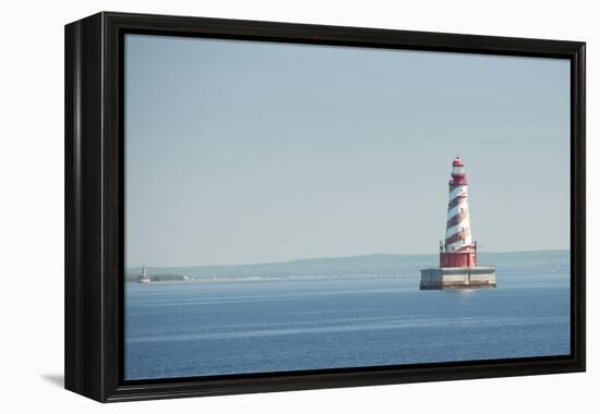 USA, Michigan, Great Lakes, Lake Michigan, White Shoal Lighthouse.-Cindy Miller Hopkins-Framed Premier Image Canvas