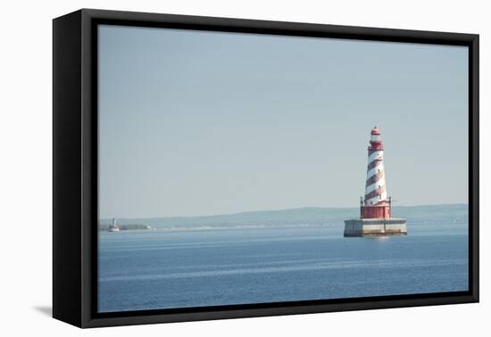 USA, Michigan, Great Lakes, Lake Michigan, White Shoal Lighthouse.-Cindy Miller Hopkins-Framed Premier Image Canvas