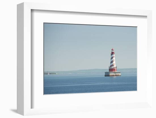 USA, Michigan, Great Lakes, Lake Michigan, White Shoal Lighthouse.-Cindy Miller Hopkins-Framed Photographic Print