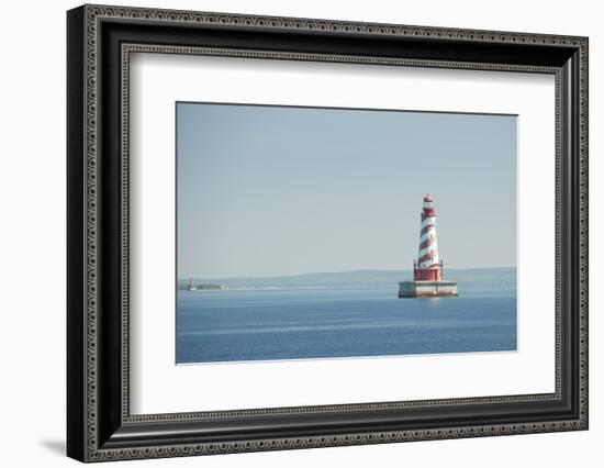 USA, Michigan, Great Lakes, Lake Michigan, White Shoal Lighthouse.-Cindy Miller Hopkins-Framed Photographic Print