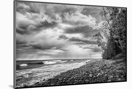 USA, Michigan, Munising. Receding storm clouds at Pictured Rocks National Lakeshore-Ann Collins-Mounted Photographic Print