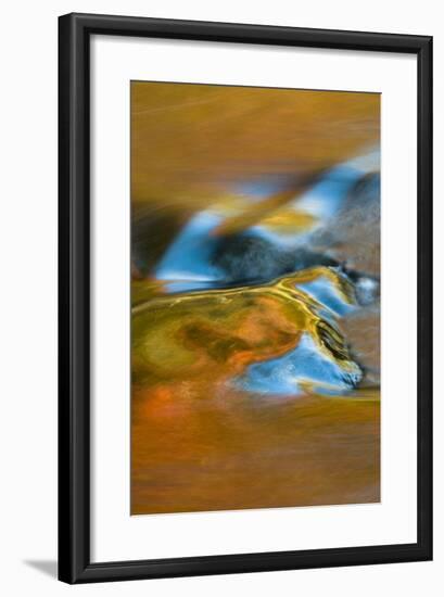 USA, Michigan, Upper Peninsula. Bond Falls Reflections in Fall-Jaynes Gallery-Framed Photographic Print