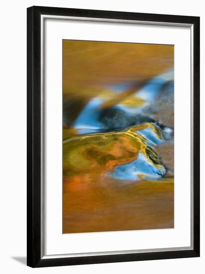 USA, Michigan, Upper Peninsula. Bond Falls Reflections in Fall-Jaynes Gallery-Framed Photographic Print