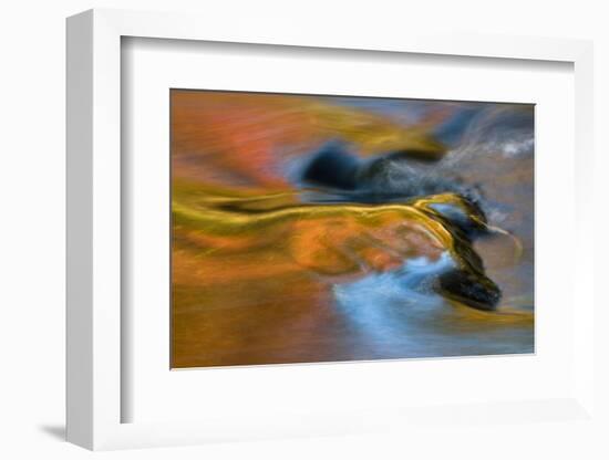 USA, Michigan, Upper Peninsula. Bond Falls Reflections in Fall-Jaynes Gallery-Framed Photographic Print